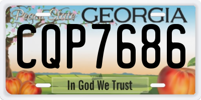 GA license plate CQP7686