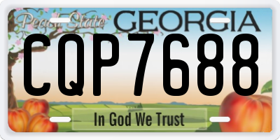 GA license plate CQP7688