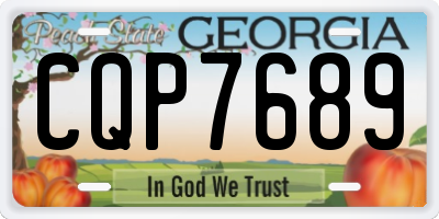 GA license plate CQP7689