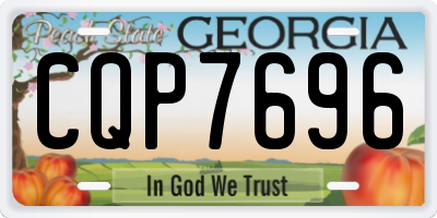 GA license plate CQP7696