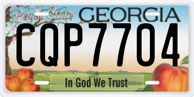 GA license plate CQP7704