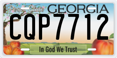 GA license plate CQP7712
