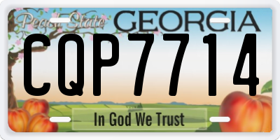 GA license plate CQP7714