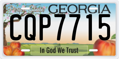 GA license plate CQP7715