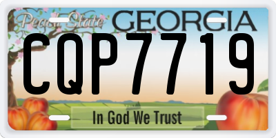 GA license plate CQP7719