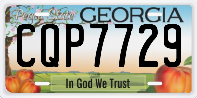 GA license plate CQP7729