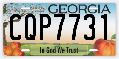 GA license plate CQP7731