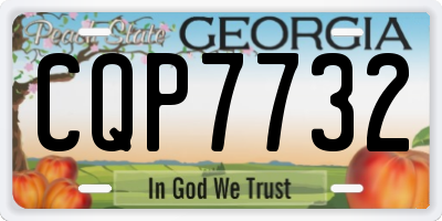 GA license plate CQP7732