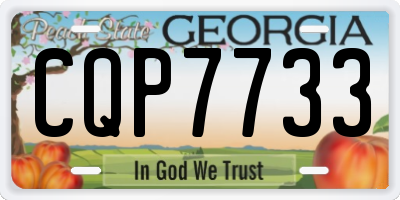 GA license plate CQP7733