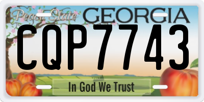 GA license plate CQP7743