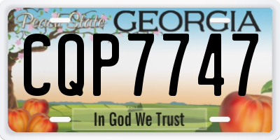 GA license plate CQP7747