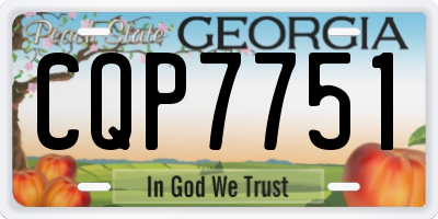 GA license plate CQP7751