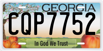 GA license plate CQP7752