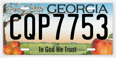 GA license plate CQP7753