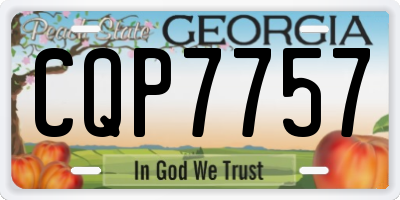 GA license plate CQP7757