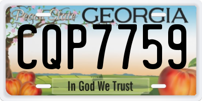 GA license plate CQP7759