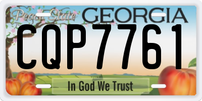 GA license plate CQP7761