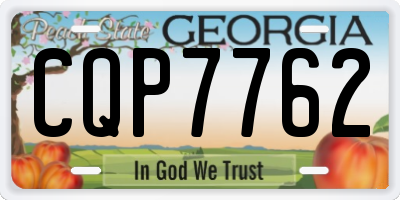 GA license plate CQP7762