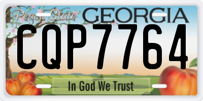GA license plate CQP7764