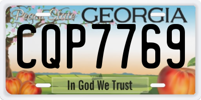 GA license plate CQP7769
