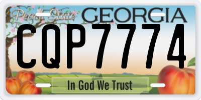 GA license plate CQP7774