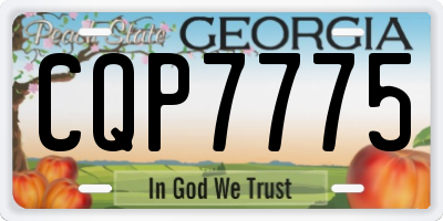 GA license plate CQP7775