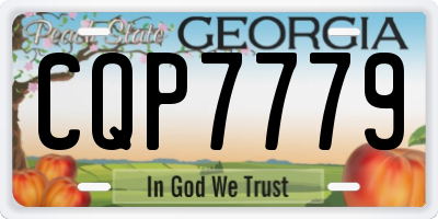 GA license plate CQP7779