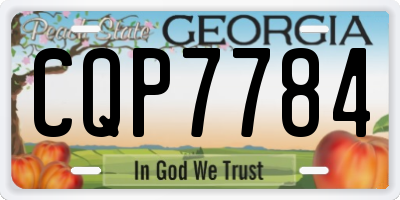 GA license plate CQP7784