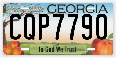 GA license plate CQP7790