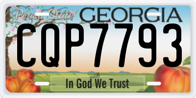GA license plate CQP7793