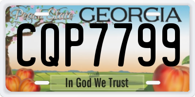 GA license plate CQP7799