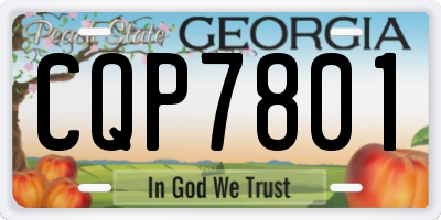 GA license plate CQP7801