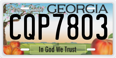 GA license plate CQP7803