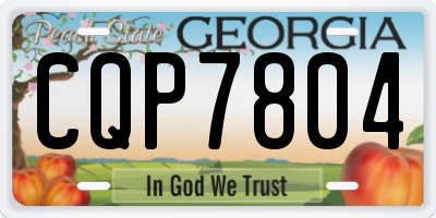 GA license plate CQP7804