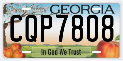 GA license plate CQP7808