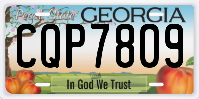 GA license plate CQP7809