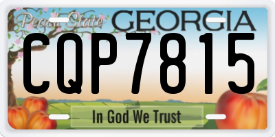 GA license plate CQP7815
