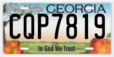 GA license plate CQP7819