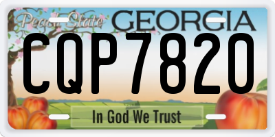 GA license plate CQP7820