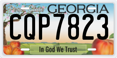 GA license plate CQP7823