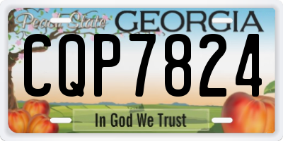 GA license plate CQP7824