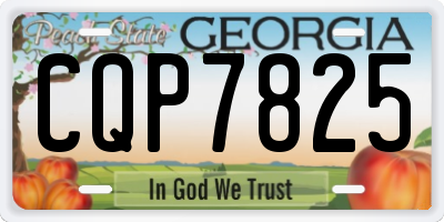 GA license plate CQP7825