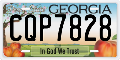 GA license plate CQP7828