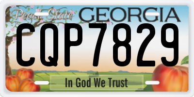 GA license plate CQP7829