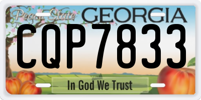 GA license plate CQP7833