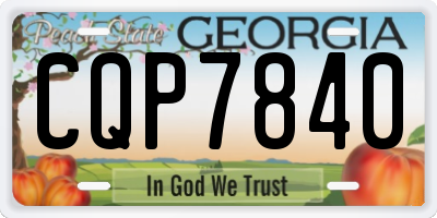 GA license plate CQP7840