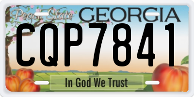 GA license plate CQP7841
