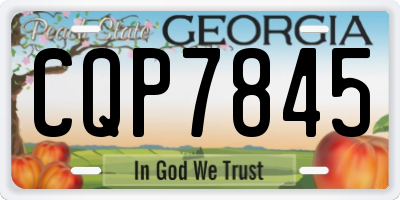 GA license plate CQP7845