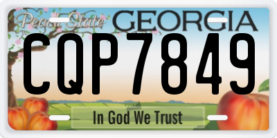 GA license plate CQP7849