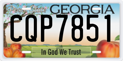 GA license plate CQP7851